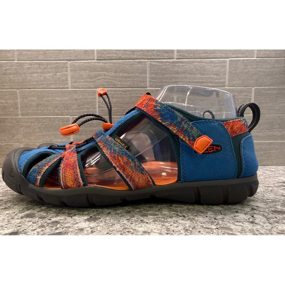 KEEN Big Kids'/Youth CNX Blue Multi Color Hybrid Hiking Sandals Size 7 (EU 39)